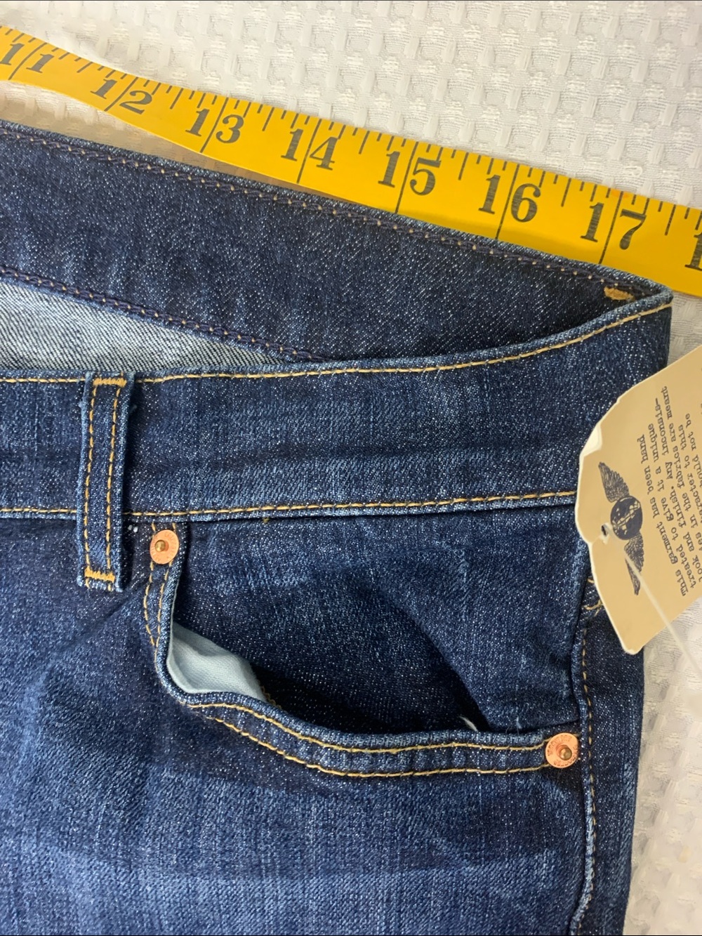 New VTG Uncharted Territory lowrise Dark Denim Bootcut Jeans Size 31 34” inseam - Picture 8 of 11